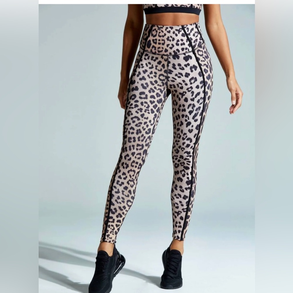 Noli Brown and Black Leggings High-Rise Athleisure